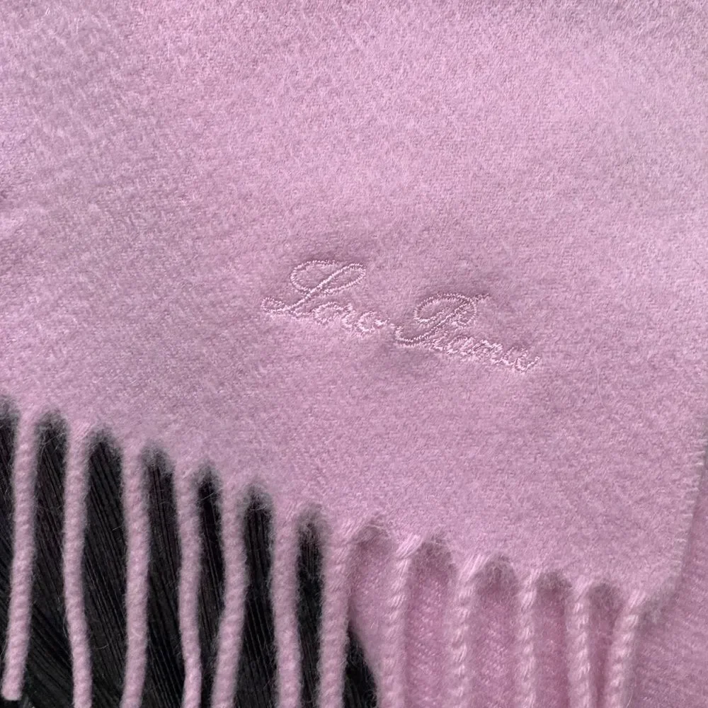 Auth Loro Piana 100% Pink Cashmere Scarf